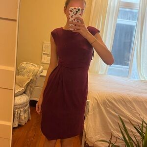 Ann Taylor Purple Short Sleeved Dress